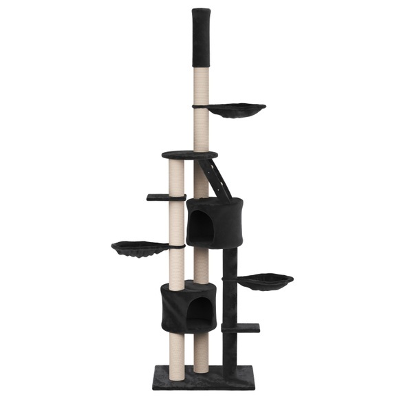 Katzenbaum deckenhoch 230 - 265 cm schwarz