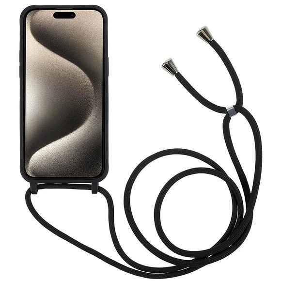 Handyhülle mit Band iPhone 16 schwarz