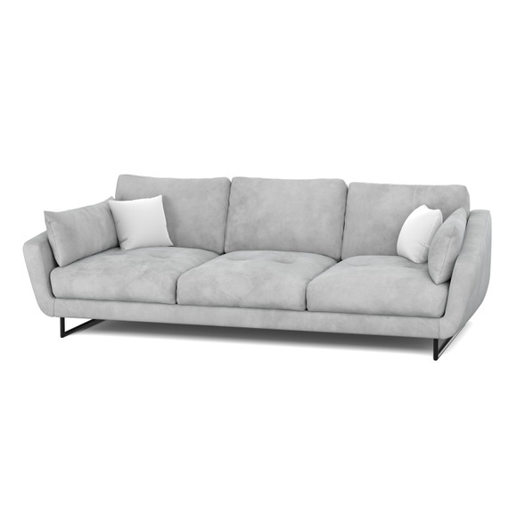 Sofa Samt DIYA hellgrau