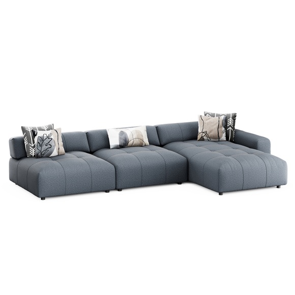 Ecksofa BONNIE rechts anthrazit