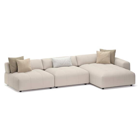 Ecksofa BONNIE rechts beige