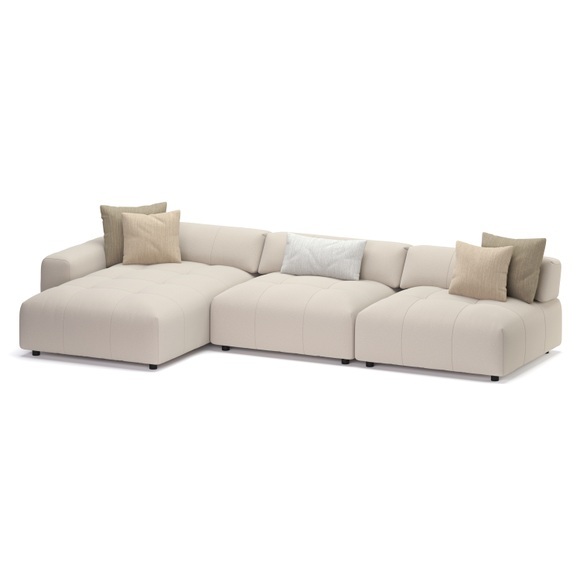 Ecksofa BONNIE links beige