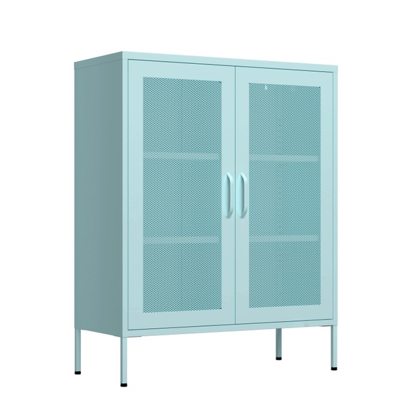 Kommode Metall BRANDO 80 x 101 cm mint