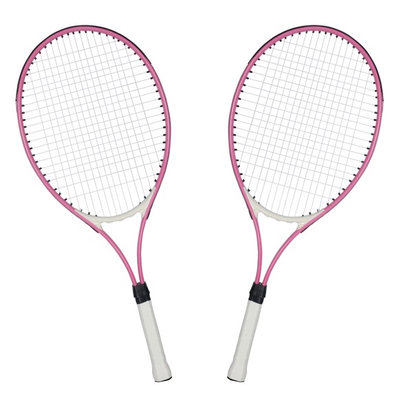 Tennisschläger 2er Set pink/weiss
