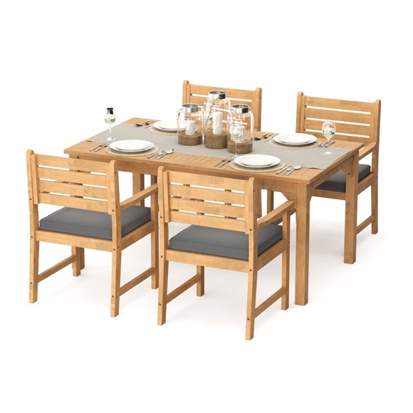 Gartenmöbel Set Holz MONICA 5-teilig