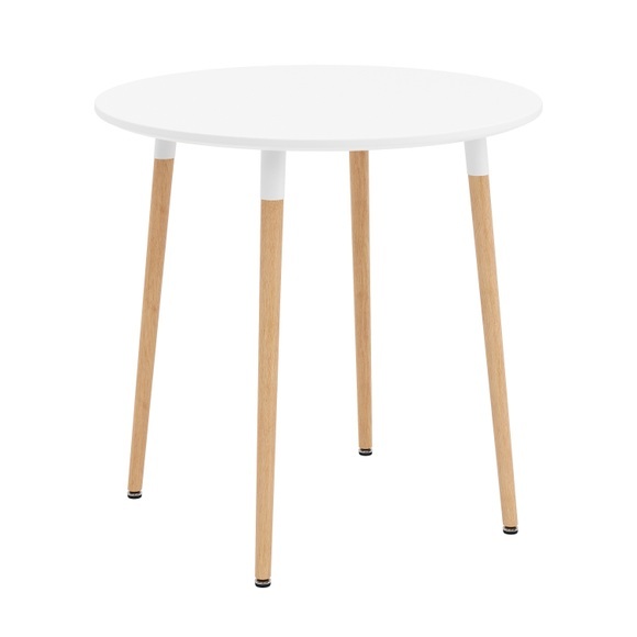 Esstisch GRELIA rund 80 cm weiss/natur