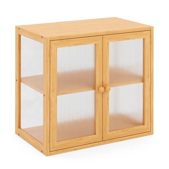 Brotkasten Bambus BRIO 2 Etagen mit Sichtfenster 42 x 25 x 38 cm