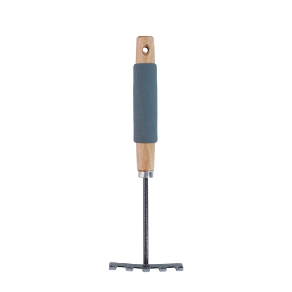 Gartenharke mit Holzgriff 27 cm