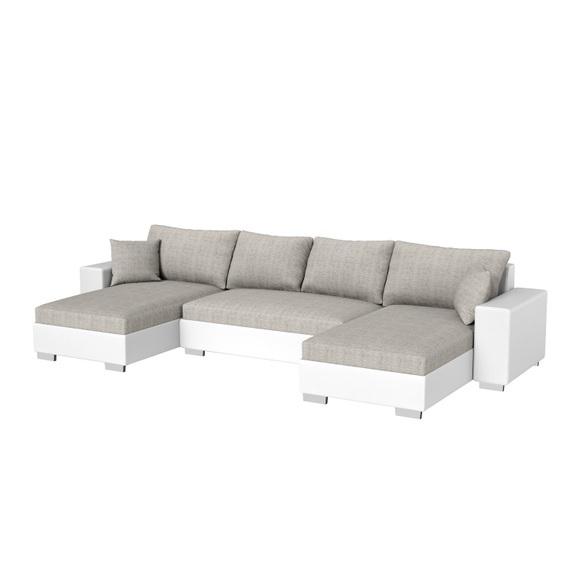 Ecksofa EROS grau weiss
