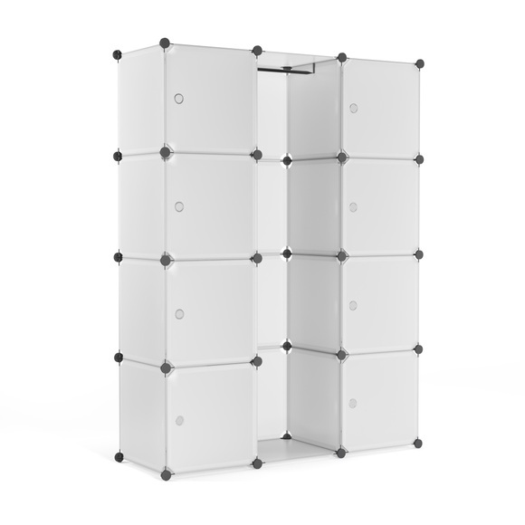 Kleiderschrank Steckregal transparent
