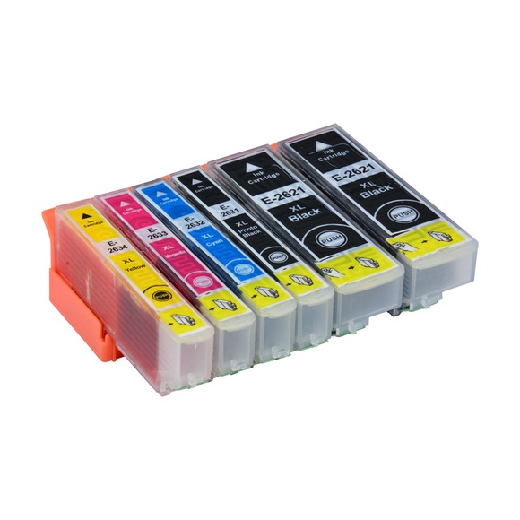Tintenpatronen Set kompatibel mit Epson C13T26324010 / PB / M / C / Y / 26XL