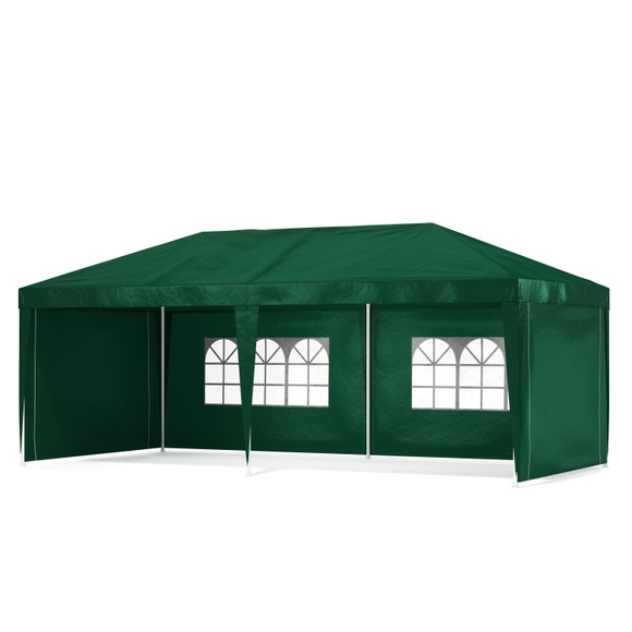 Gartenpavillon Partyzelt 6 x 3 x 2.7 m grün