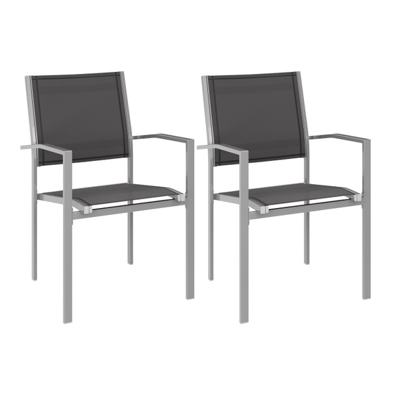 Gartenstühle Doppelpack schwarz
