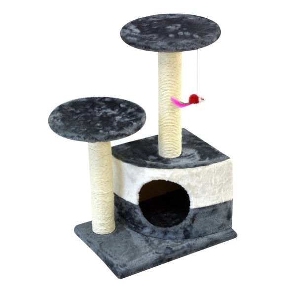 Katzenbaum klein grau 71 cm