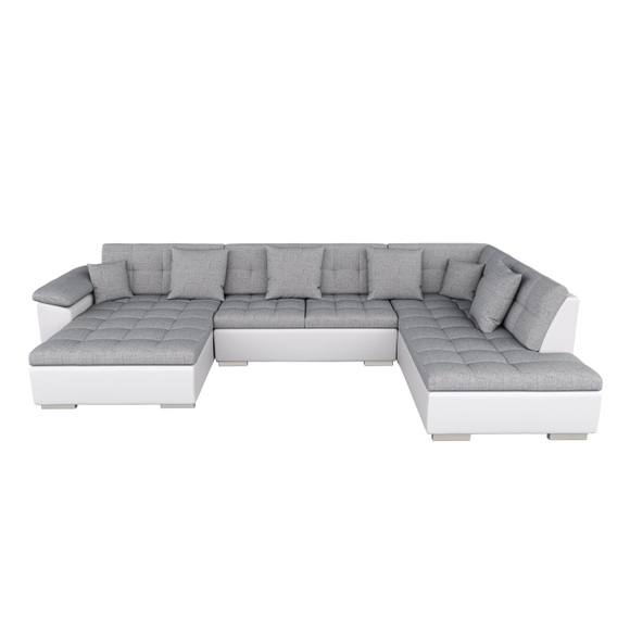 Sofa ARIA links weiss grau