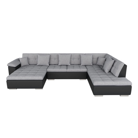 Sofa ARIA links schwarz grau