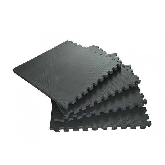 Bodenmatte 61 x 61 x 2 cm schwarz 4er Set