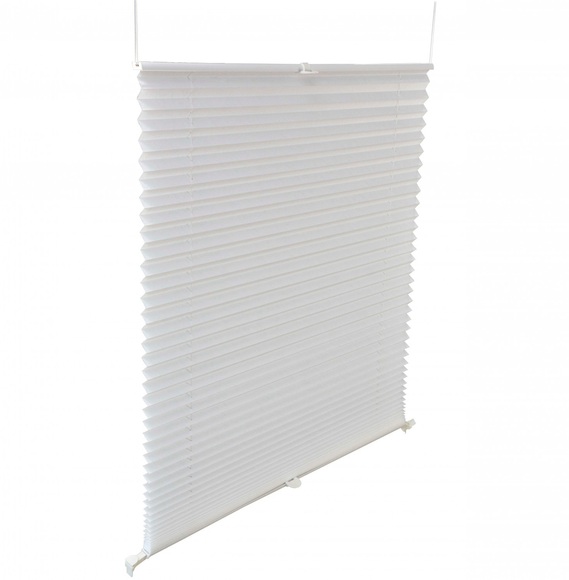 Plissee Faltstore Rollo weiss 130 x 80 cm
