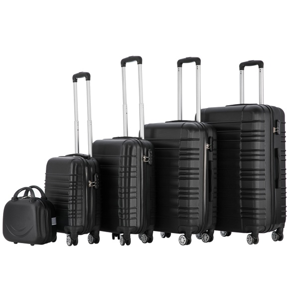 Reisekoffer Hartschalenkoffer 5er SET schwarz