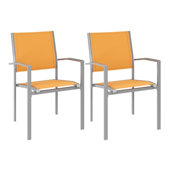 Gartenstühle Doppelpack orange