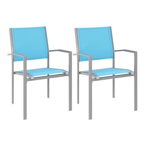 Gartenstühle Doppelpack blau