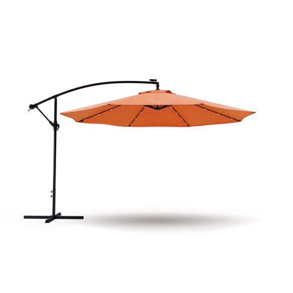 Sonnenschirm Ampelschirm BAY mit LED 350 cm orange