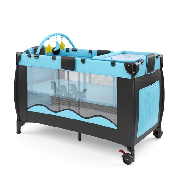 Baby & Kinder Reisebett hellblau