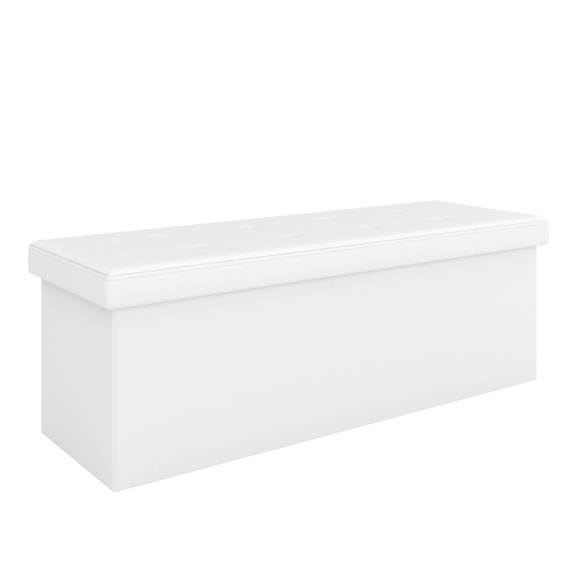 Sitzbank Leder QUINN 110 cm weiss
