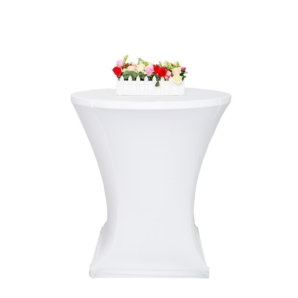 Tischdecke für Bistrotische 60-65 cm weiss