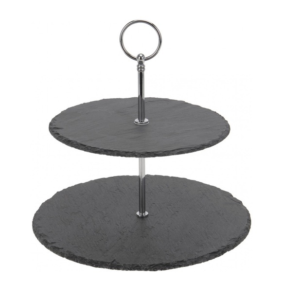 Etagere mit 2 Schieferplatten