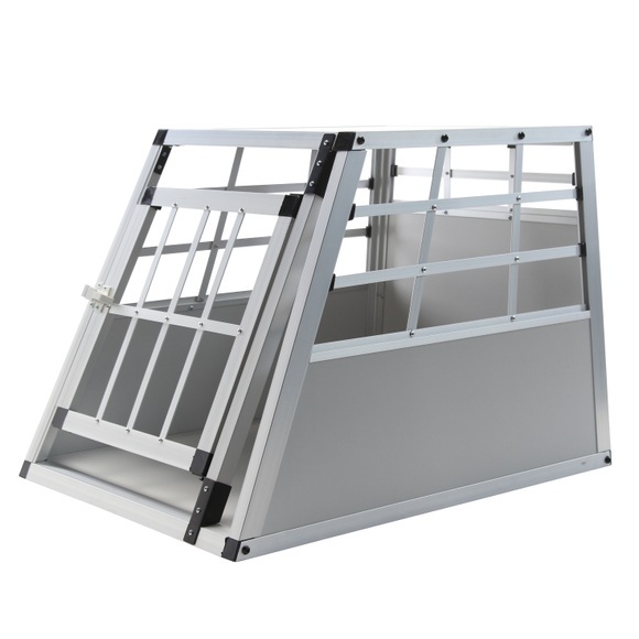 Alu Hundebox klein grau