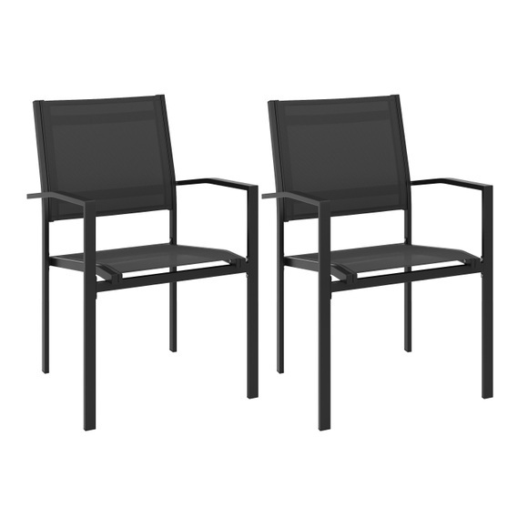 Gartenstühle Doppelpack schwarz