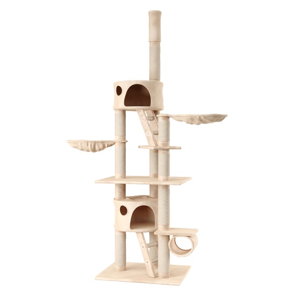Katzenkratzbaum deckenhoch 240 - 260 cm beige