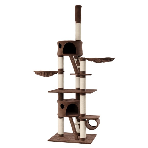Katzenkratzbaum deckenhoch 240 - 260 cm braun