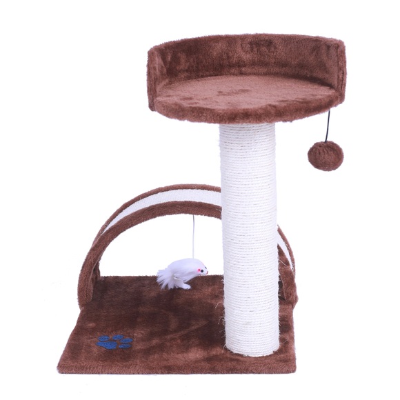 Katzenkratzbaum klein 50 cm braun