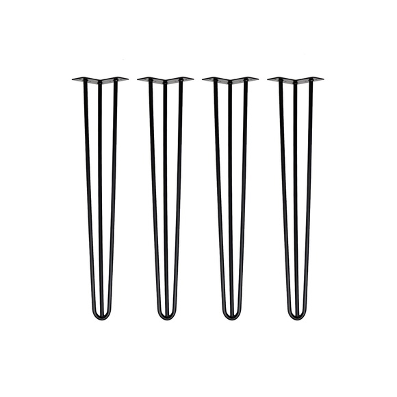 Tischbeine Hairpin 71 cm schwarz 4er-Set
