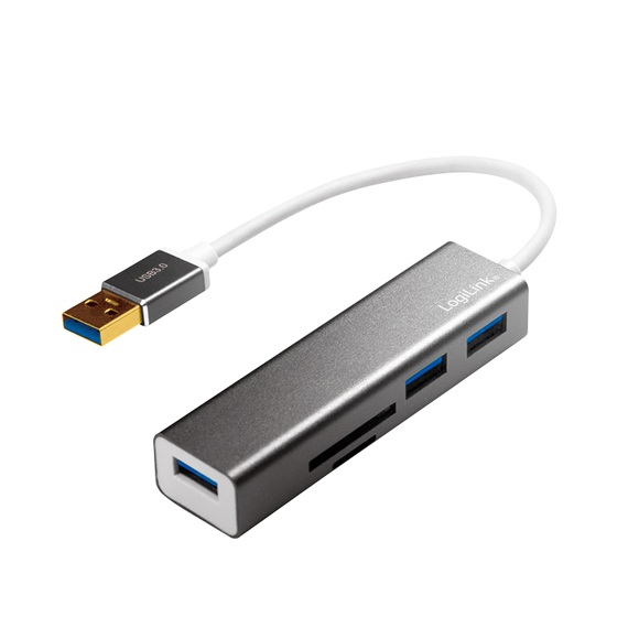 USB Hub mit 3 Ports und Kartenleser
