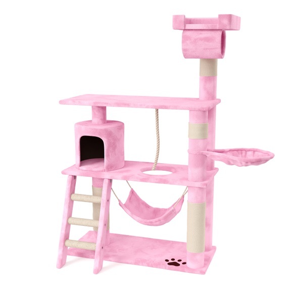 Katzenkratzbaum 141 cm hoch pink