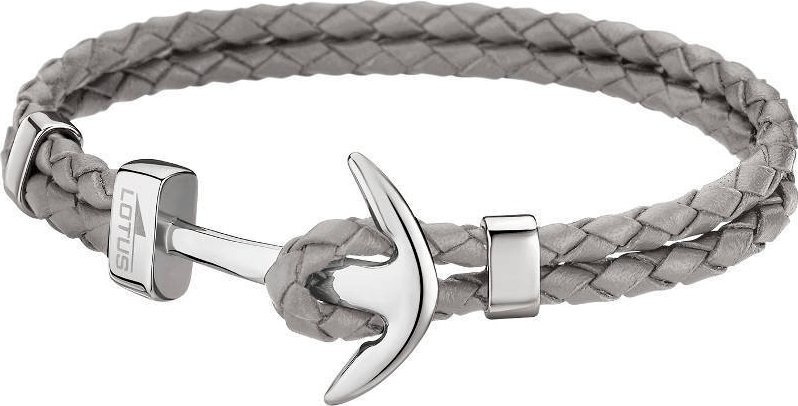 Lotus Style Lederarmband Anker Grau LS1832-2/3