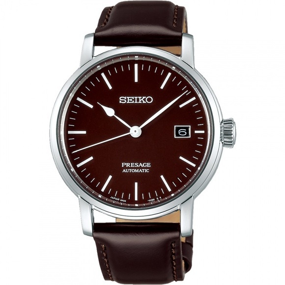 Seiko Spb115j1 Vorsage Silber & dunkelbraun automatische Männer's Uhr