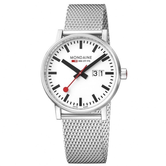 Mondaine - Armbanduhr Evo2 - Silber und Weiss
