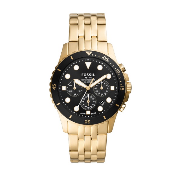 Analoguhr Herren Gold 42mm