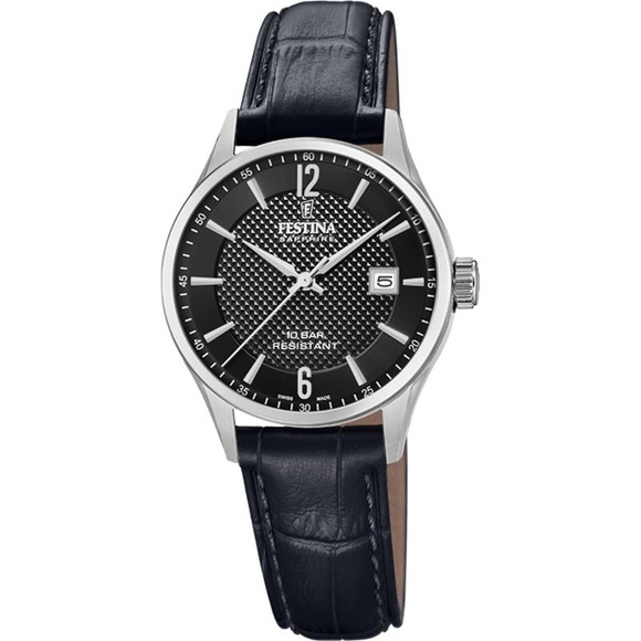 Festina Swiss Festina Schweizer F20009-4 Schweizer Made Women's Silber Ton Armbanduhr Quarz/Edelstahl