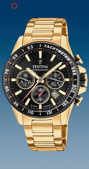 Chronograph Uhr Herren Gold 45mm