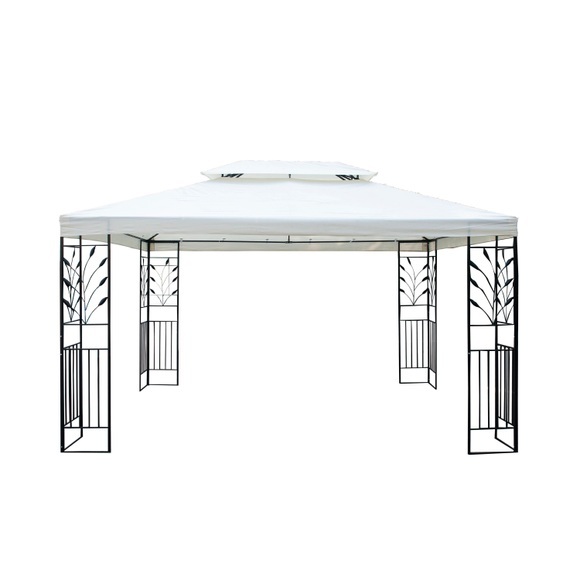 Gartenpavillon Gazebo 3 x 4 m beige