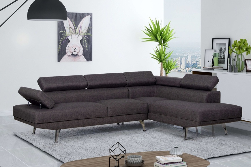 Ecksofa GRACE dunkelgrau