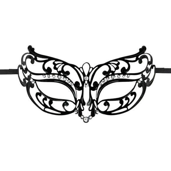 Maske aus Metall schwarz