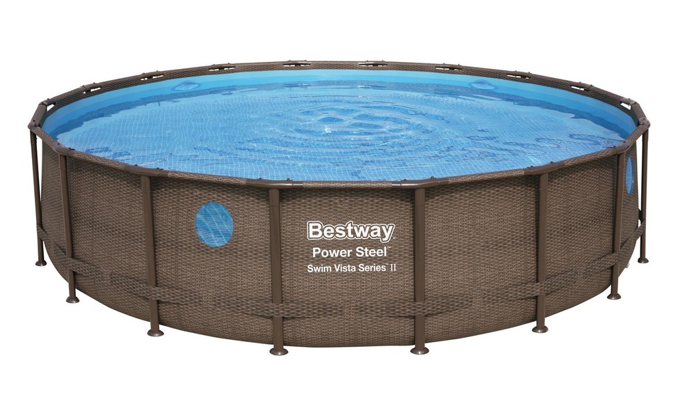 Bestway Pool Komplett-Set Holz-Optik 549 x 122 cm