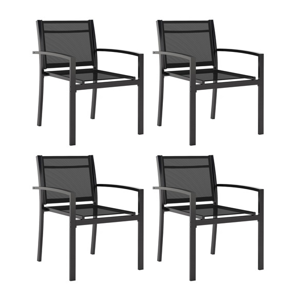 Gartenstuhl 4er Set anthrazit