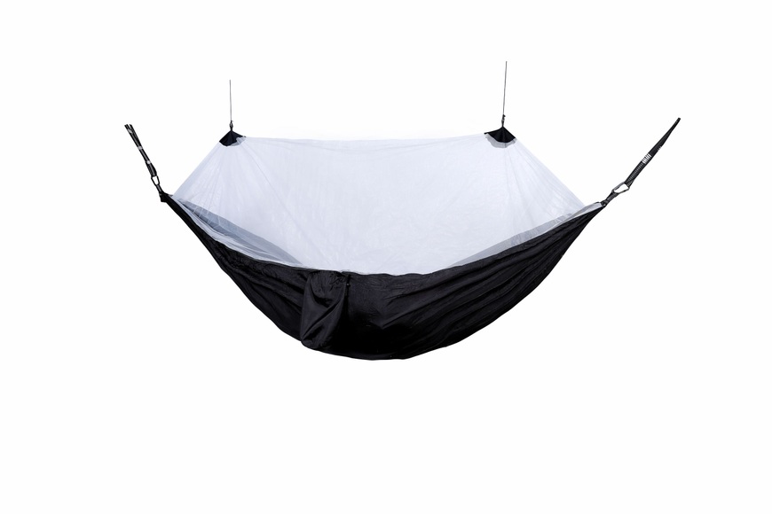 Hängematte mit Moskitonetz 270 x 140 cm schwarz